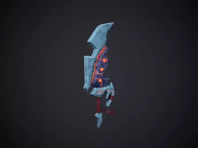 Casual combat sword Low-poly 3D model