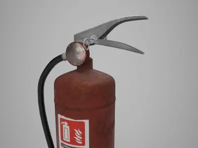 fire extinguisher Low-poly 3D model 18