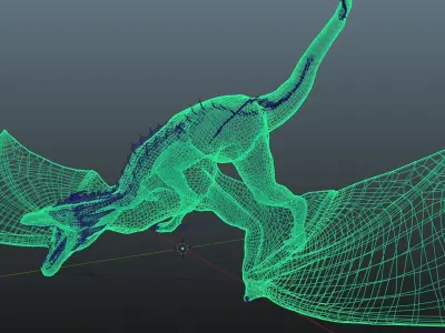 DragonWyvern Low-poly 3D model