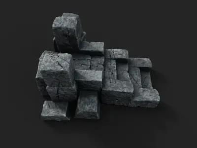 Old Stairs Low-poly 3D model buy