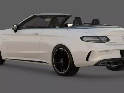2018 Mercedes-AMG C63 S Cabriolet 3D Model  V8 Power 3D model