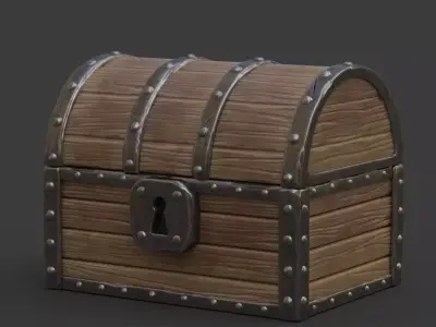 Chest wooden 3D model