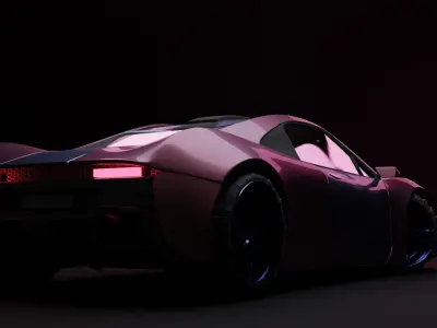 high detailed high poly supercar model rigged Free 3D model