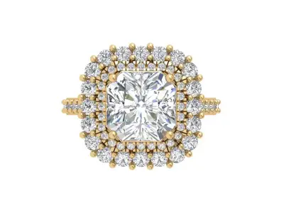 Asscher Artdeco  Ring 3D print model purchase