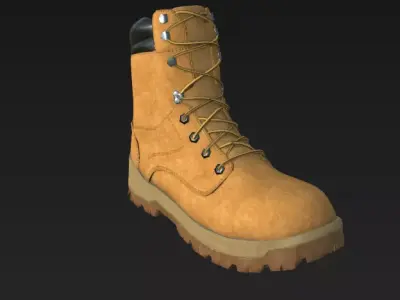 Generic Work Boot  Low-poly 3D model
