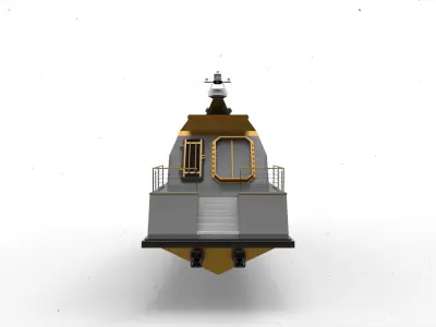 Fast Patrol Millitary Boat  3D model