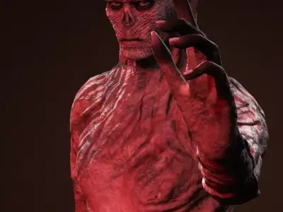 Stranger Thing Vecnas 3D Model rigged Low-poly 3D model