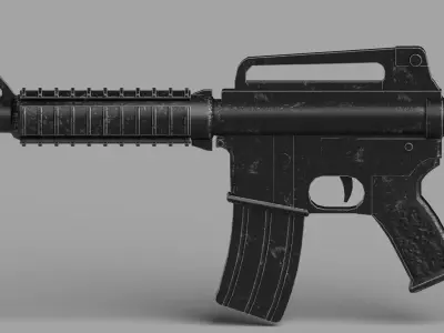 M4A RIFFLE Free low-poly 3D model