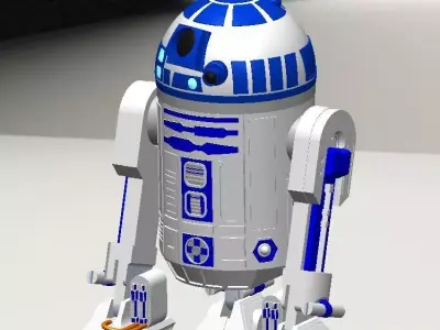 R2-D2 Star wars robot 3D print model