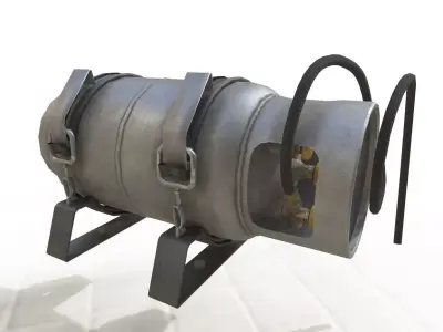  Forklift  Gas Bottle  Low-poly 3D model