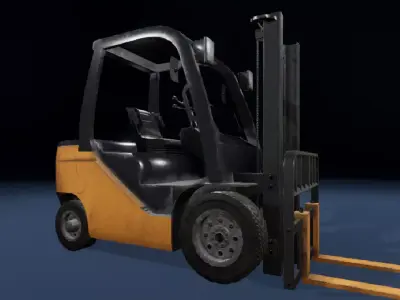 Forklift truck Low-poly 3D model purchase