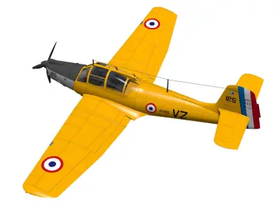 Morane-Saulnier MS770 Alcyon 3D model