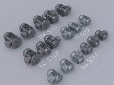 WEG motor model 3D model buy