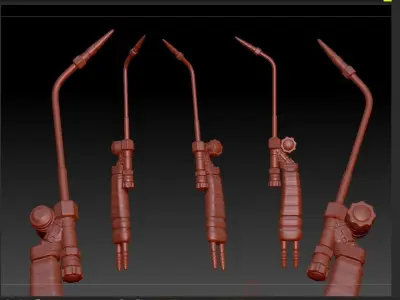 Welding Torch Low-poly 3D model