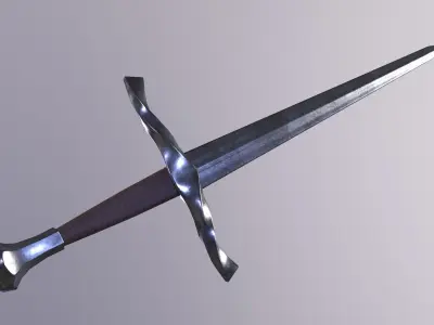 The Medieval Longsword v2 LOW POLY Low-poly 3D model