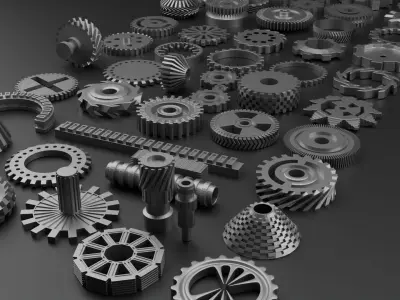 A collection of Gear of various types 3D model