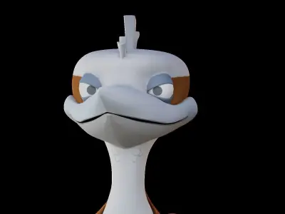 Cartoon Bird Low-poly 3D model