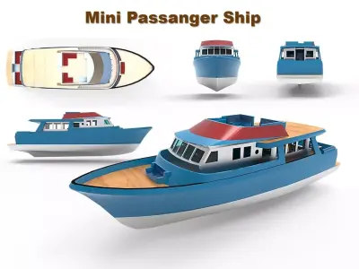 Mini passanger ship D 3D model