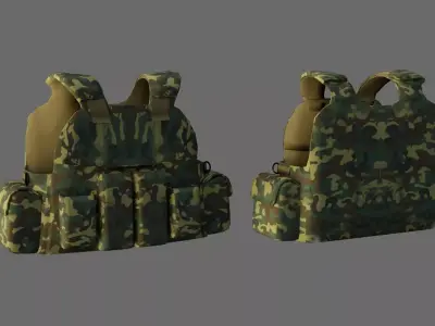Bullet Proof Vest -Low Poly - Game Ready - PBR Low-poly 3D model