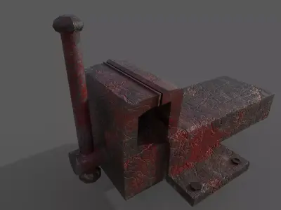 Grim Grip Butcher Leg Clamp for Slaughter Table Low-poly 3D model
