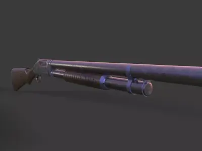 Winchester Gun from 1987 Low-poly 3D model