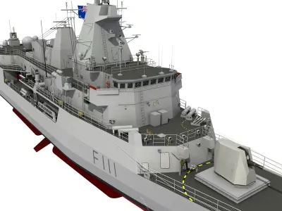 AUSTRALIAN AND NEW ZEALAND MEKO CLASS FRIGATE 3D model