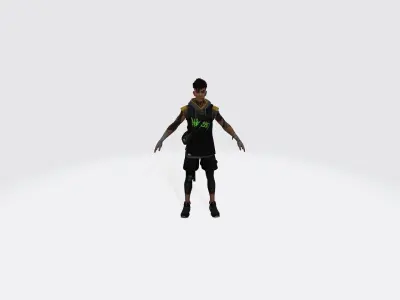 Game cobra Character Low-poly 3D model