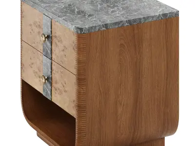 Basil Bedside Table by Soho Home 3D model