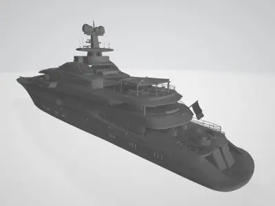 Superyacht Kismet print ready 3D model 3D print model
