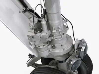 Landing gear Front for Business Jet 3D model