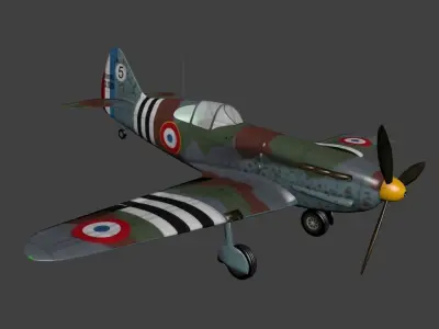 Dewoitine D 520 Low-poly 3D model