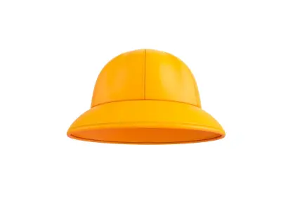 Yellow Bucket Hat 3D model