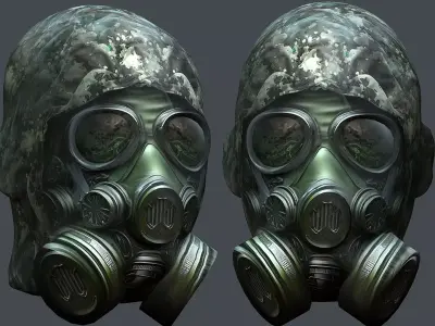 Helmet 3d model military combat Military Low-poly Low-poly 3D model 40
