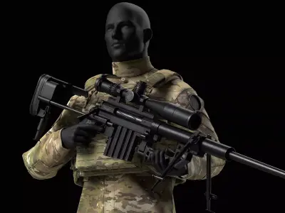 Crye Precision G3 Combat Pants and Field Shirt Low-poly 3D model