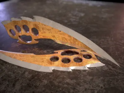 HIE Game Ready Dagger D180212 Low-poly 3D model