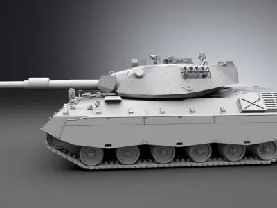 Leopard 1 A5 Scale model 3D print model