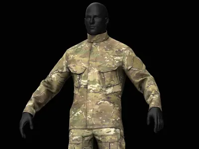 Crye Precision G2 Combat Pants and Field Shirt Low-poly 3D model