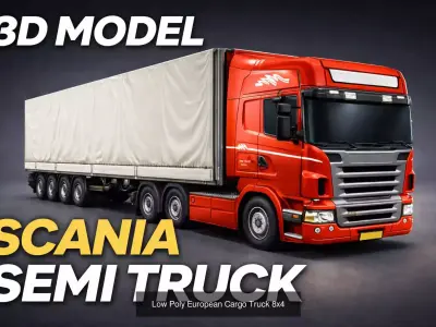 Semi Truck 3D Models Pack