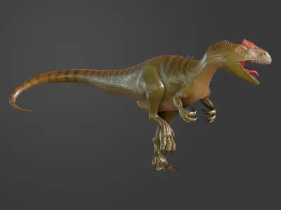 Allosourus Game Ready t - rex dinosaur Low-poly 3D model