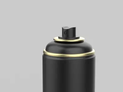 Blank aluminum spray can Aerosol Spray Can Metal Bottle 3D model