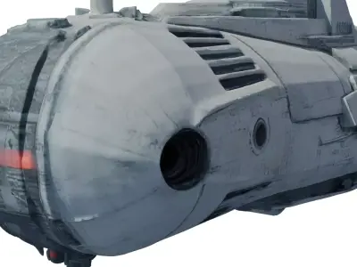 Ion Tempest Starship Highpoly PBR 3D model