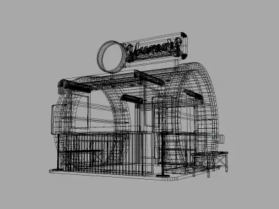 FOOD VENDOR KIOSK TC 3D model