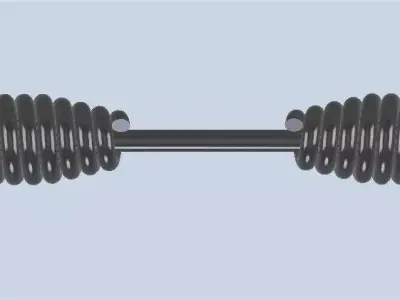 Return spring brake shoes 3D model