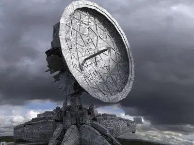 Military Ops Satellite Dome 1  3D model