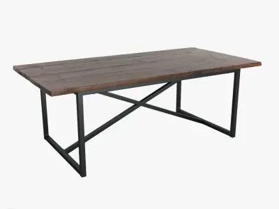 Salvaged Boatwood Rectangular Table by Restoration Hardware 3D model