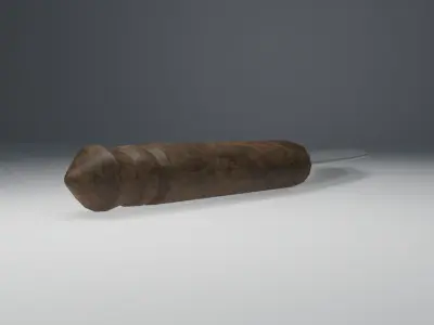 Knife of fighting knife weapon free 3D model  Free low-poly 3D model