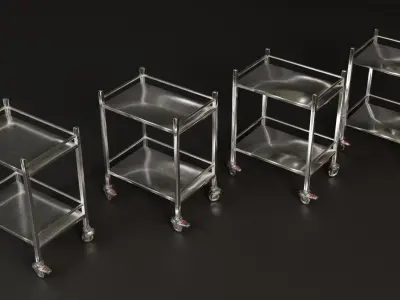 Medical Trolley Free low-poly 3D model