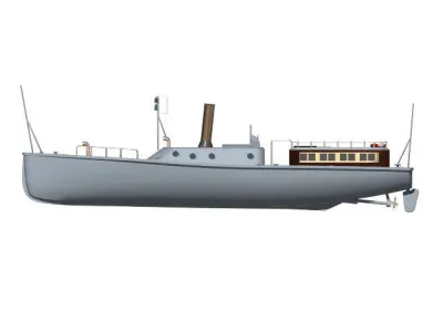 Japanese Navy 15 meters launch 3D model
