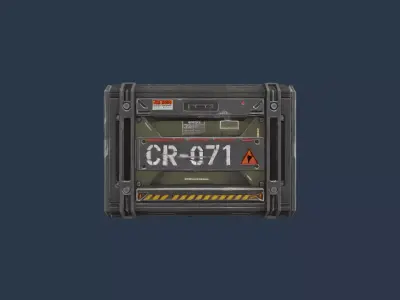 industrial metal storage crate 3D model