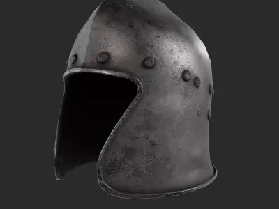 Medieval Helm Fantasy Low Poly PBR Low-poly 3D model